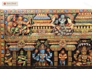 Wooden Vishnu–Krishna Lila Narrative Panel