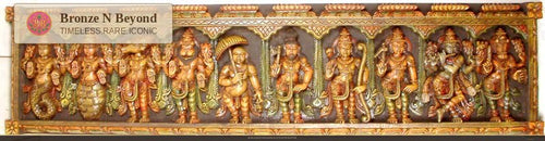 Dashavatara (Ten Manifestations of Vishnu) Wooden Panel