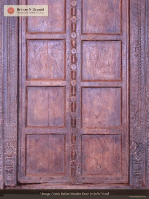 Vintage Finish Indian Wooden Door in Solid Wood