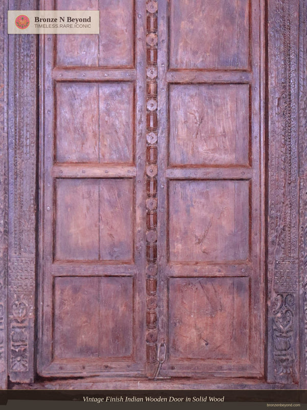 Vintage Finish Indian Wooden Door in Solid Wood
