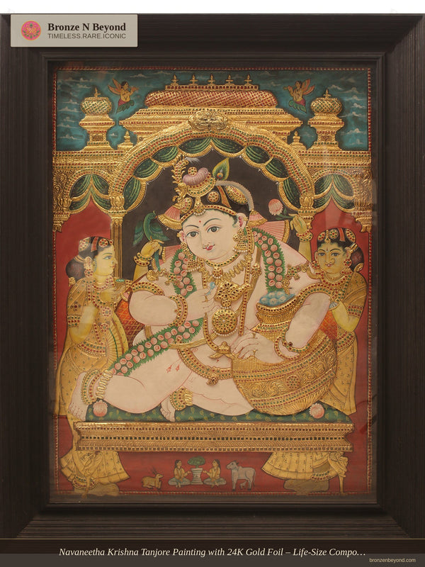 Navaneetha Krishna Tanjore Painting