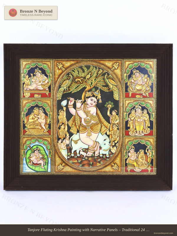 Tanjore Fluting Krishna Painting