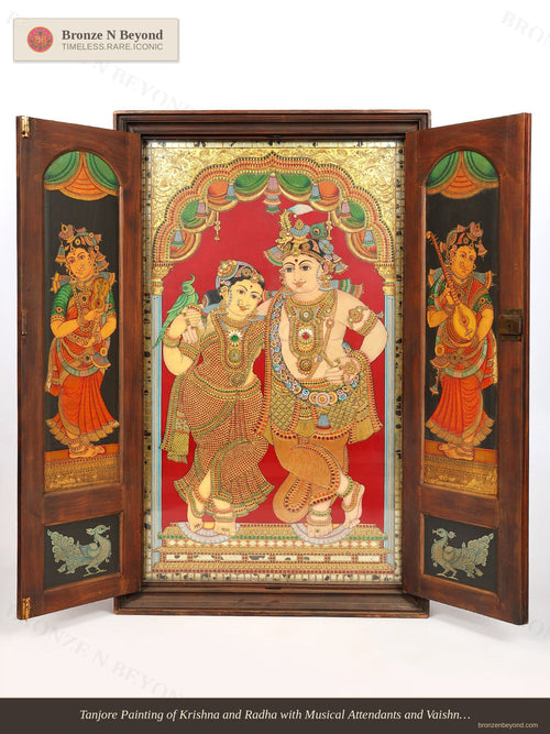 Tanjore Painting of Krishna and Radha
