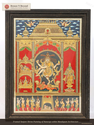 Dancing Shiva Tanjore Painting