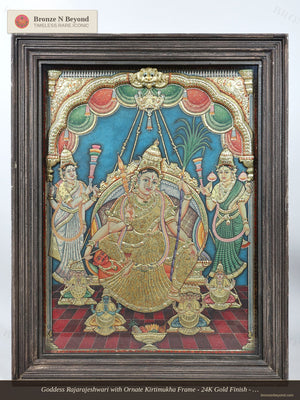 Rajarajeshwari (Tripura Sundari) Tanjore Painting