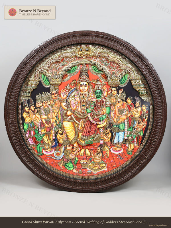 Shiva–Parvati Kalyanam Tanjore Painting