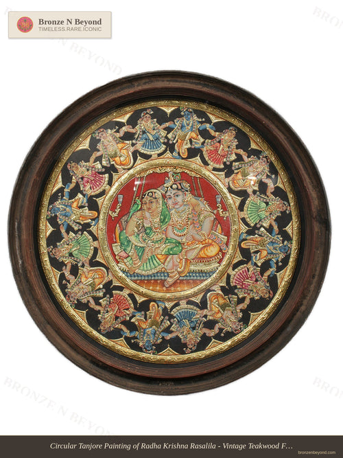 Radha Krishna Rasalila Tanjore Painting
