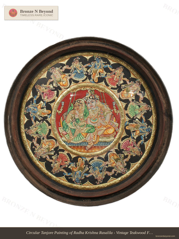 Radha Krishna Rasalila Tanjore Painting