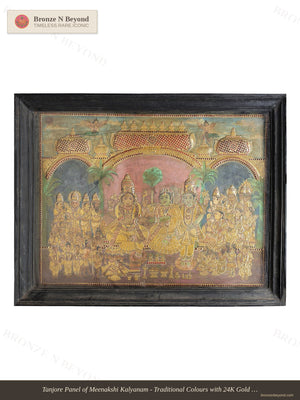 Meenakshi Kalyanam Tanjore Painting