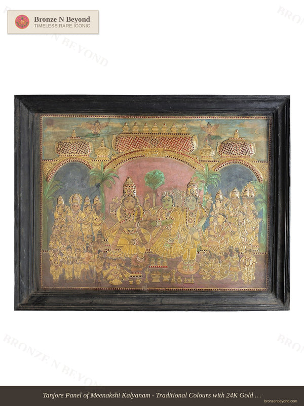 Meenakshi Kalyanam Tanjore Painting