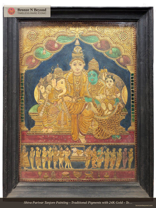 Shiva Family Tanjore Painting
