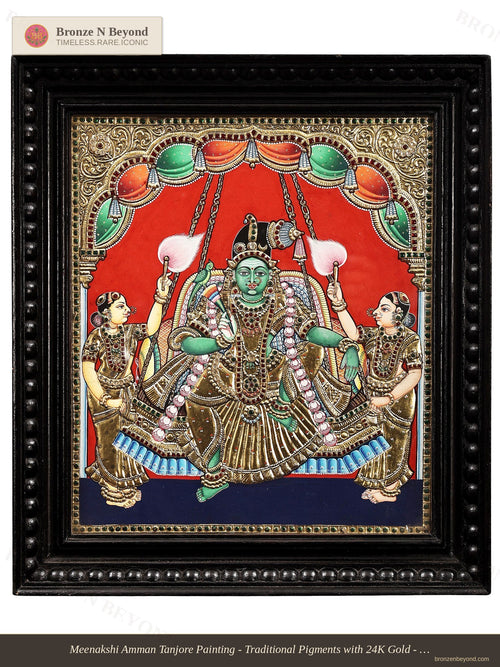 Goddess Meenakshi Tanjore Painting