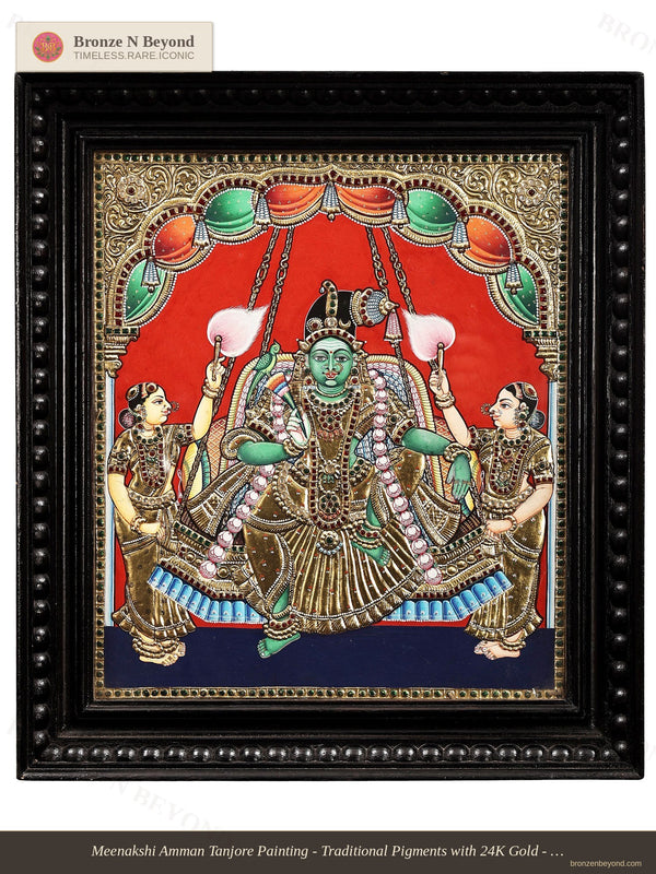 Goddess Meenakshi Tanjore Painting