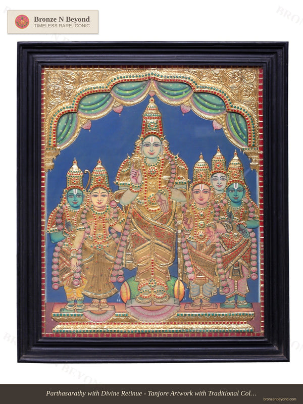 Thiruvallikeni Parthasarathy Tanjore Painting
