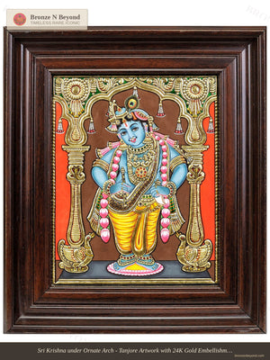 Lord Krishna Tanjore Painting Framed