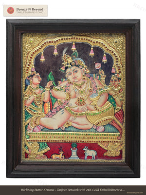 Navaneeta Krishna Tanjore Painting