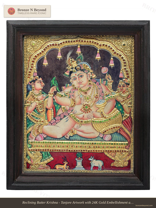 Navaneeta Krishna Tanjore Painting