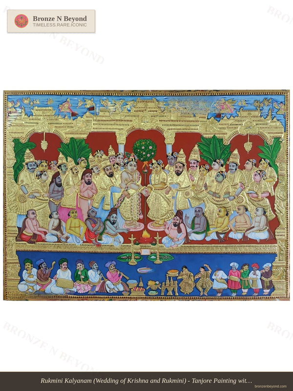 Rukmini Kalyanam Tanjore Painting
