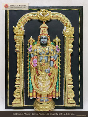 Lord Perumal Tanjore Painting