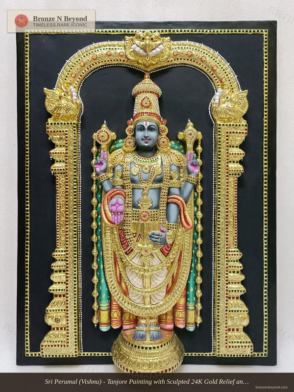 Lord Perumal Tanjore Painting