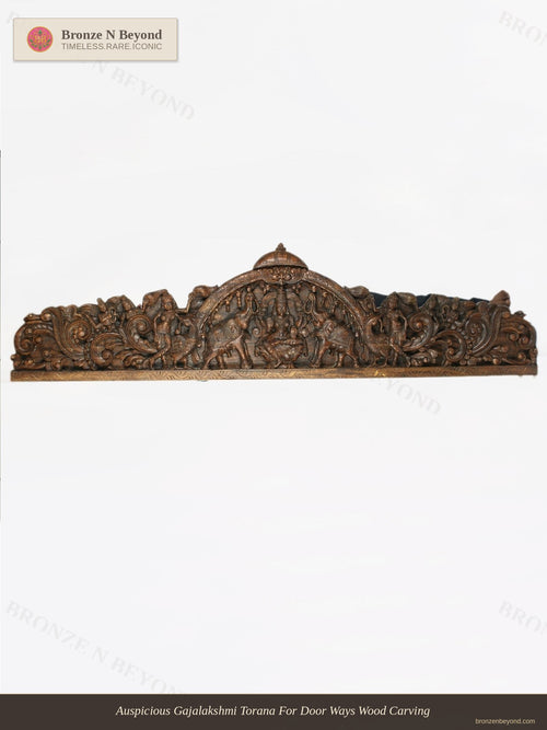 Gajalakshmi Toran for Home Entrance Hand Carved Wood