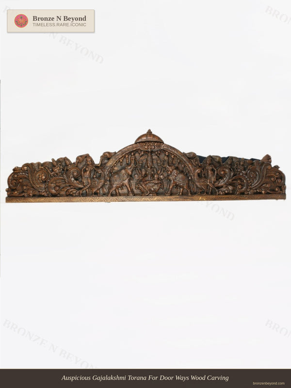 Gajalakshmi Toran for Home Entrance Hand Carved Wood