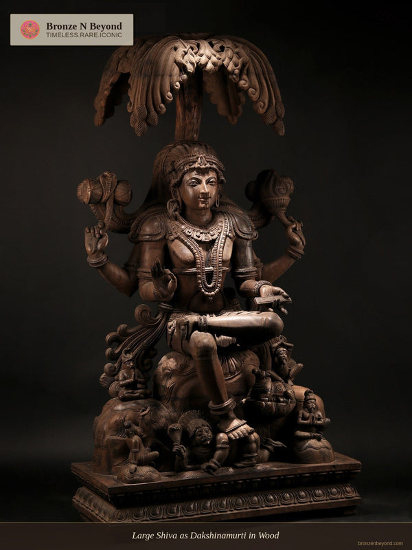 Large Shiva as Dakshinamurti in Wood