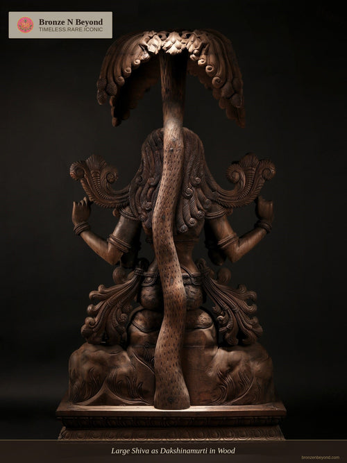 Large Shiva as Dakshinamurti in Wood