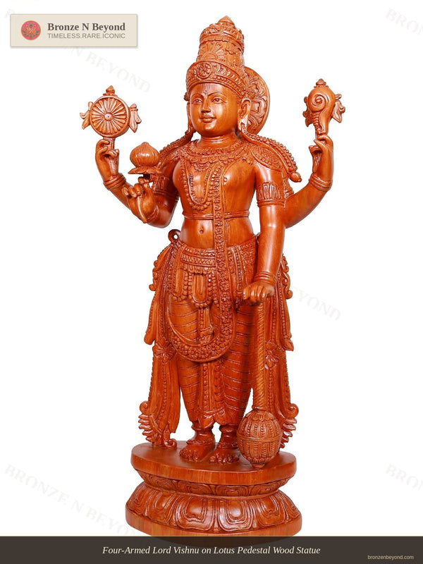 Vishnu Wooden Idol