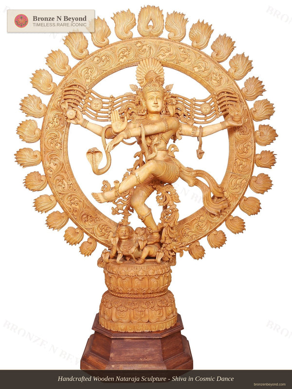 Large Lord Nataraja Wooden Statue