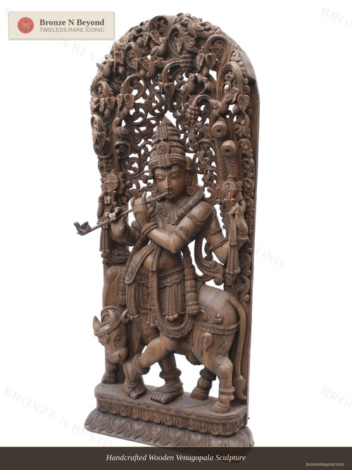 Lord Krishna Wooden Statues