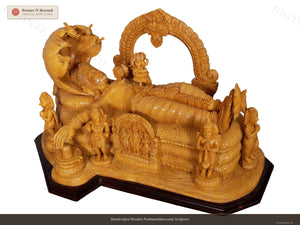 Shri Padmanabha Swamy Wooden Sculpture