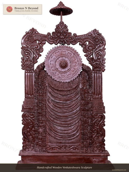 Handcrafted Wooden Venkateshwara Sculpture