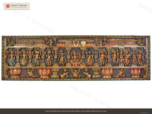 Sacred Dashavatara Wood Panel