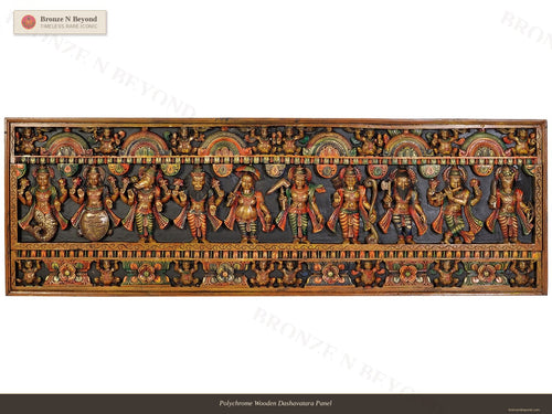 Polychrome Wooden Dashavatara Panel