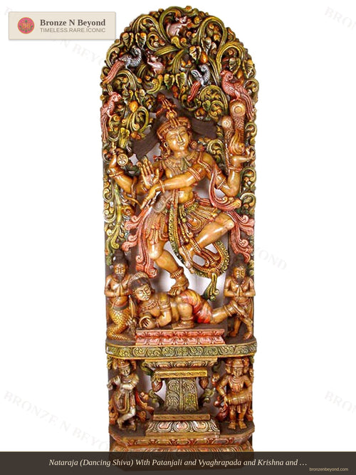Dancing Shiva Wooden Statue