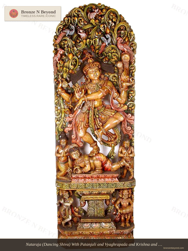 Dancing Shiva Wooden Statue
