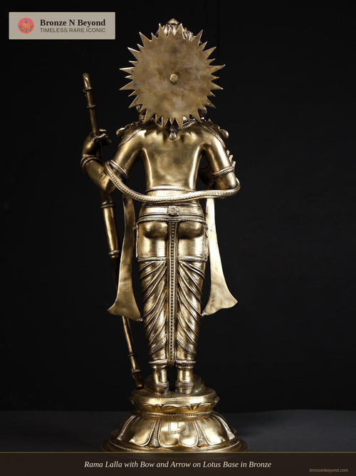 Rama Lalla with Bow and Arrow on Lotus Base in Bronze
