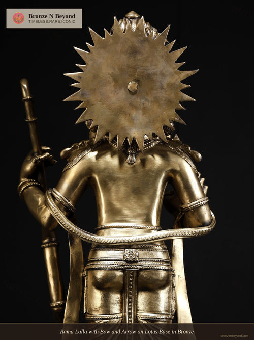 Rama Lalla with Bow and Arrow on Lotus Base in Bronze
