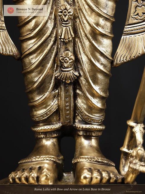 Rama Lalla with Bow and Arrow on Lotus Base in Bronze