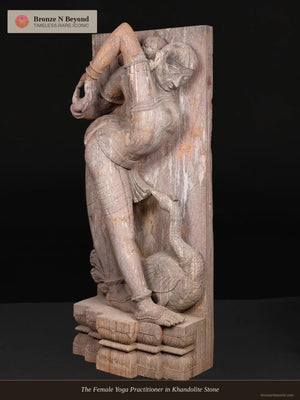 The Female Yoga Practitioner in Khandolite Stone