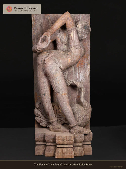 The Female Yoga Practitioner in Khandolite Stone