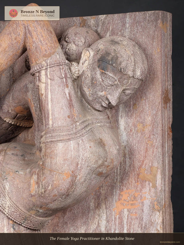 The Female Yoga Practitioner in Khandolite Stone