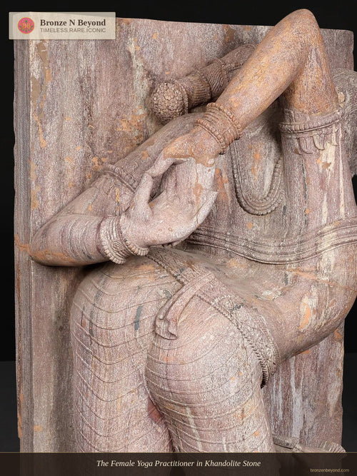 The Female Yoga Practitioner in Khandolite Stone