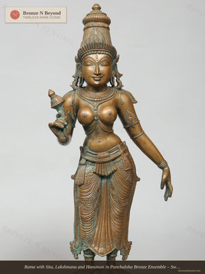 Rama with Sita, Lakshmana and Hanuman in Panchaloha Bronze Ensemble – Swamimalai, Tamil Nadu