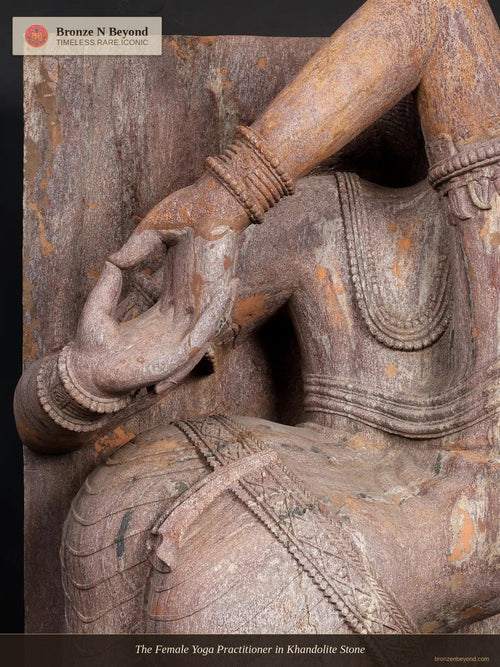 The Female Yoga Practitioner in Khandolite Stone