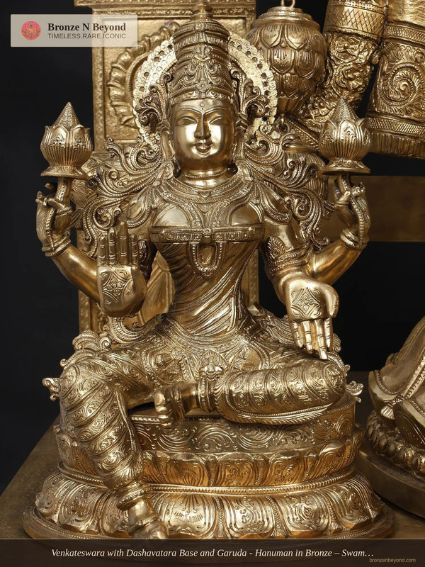 Venkateswara with Dashavatara Base and Garuda - Hanuman in Bronze – Swamimalai, Tamil Nadu