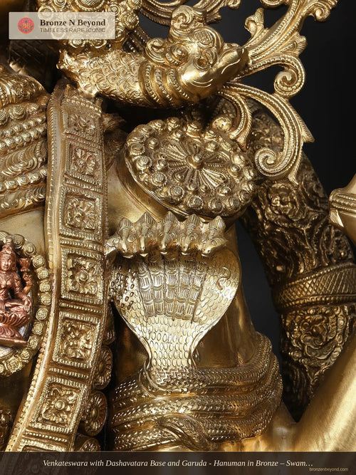 Venkateswara with Dashavatara Base and Garuda - Hanuman in Bronze – Swamimalai, Tamil Nadu