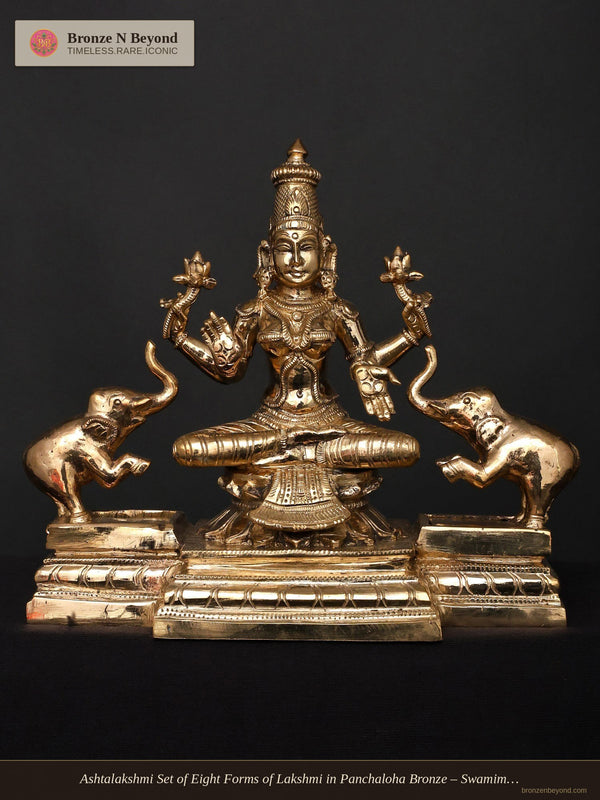 Ashtalakshmi Set of Eight Forms of Lakshmi in Panchaloha Bronze – Swamimalai, Tamil Nadu