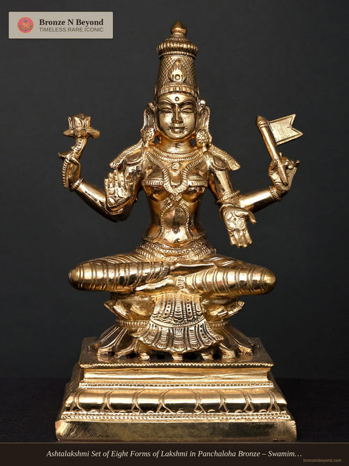 Ashtalakshmi Set of Eight Forms of Lakshmi in Panchaloha Bronze – Swamimalai, Tamil Nadu